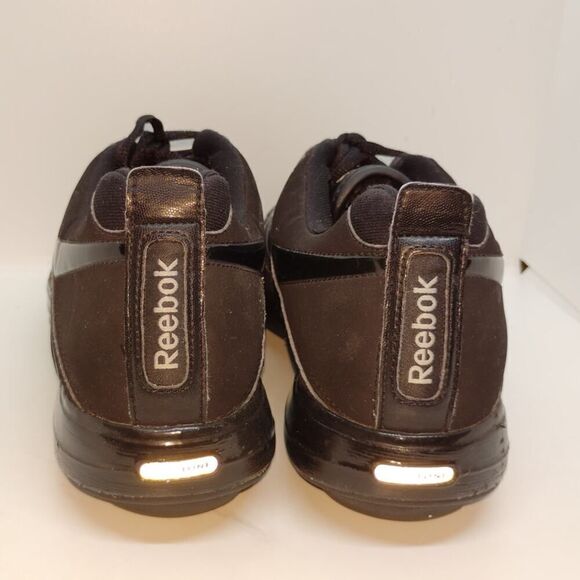 Reebok JumpTone Men\'s Black Leather Sneakers - Size 10.5